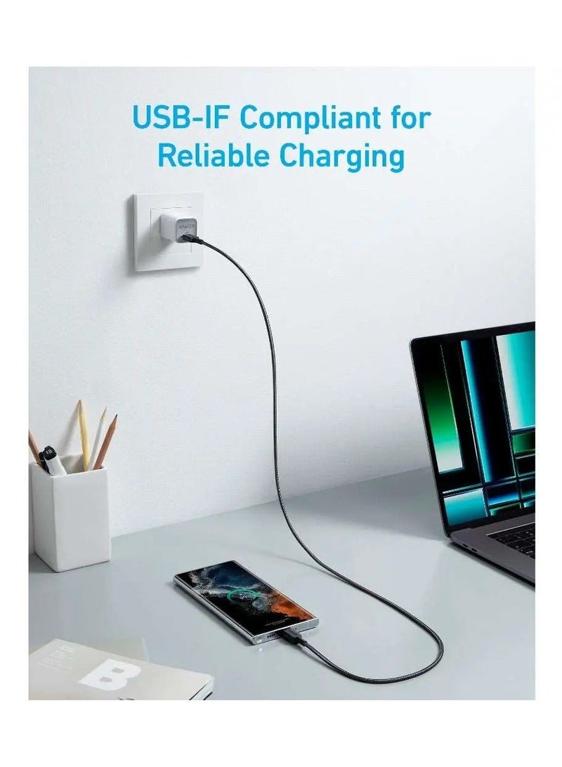 USB-C To USB-C Cable 60W, 0.9 Meters, For Devices With USB-C Port, 322 Black  - Image 2