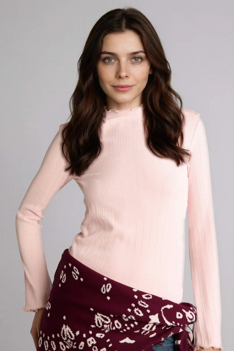 ديفاكتو Slim Fit Camisole Long Sleeve Tunic