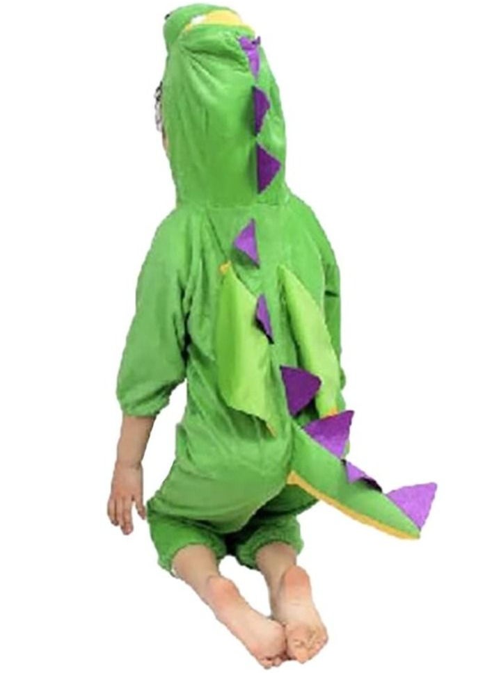 Brain Giggles Brain Giggles Dinosaur Animal Plush Costume Design Halloween Carnival Party Jumpsuit for Kids Boys & Girls Medium  - Image 2