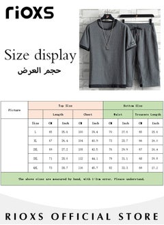 Men's Two Piece Set,Comfy Summer Outfits,Short Sleeve T Shirts Abnd Drawstring Waist Shorts,Casual Tops And Shorts Set,Breathable Crewneck Ringer Tee And Shorts For Men Indoor Outdoor Wear - pzsku/Z4CDAA76A5D1A5FCC453DZ/45/_/1706691343/0adf2198-c15b-48cd-94b7-32f4f43be57b