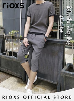 Men's Two Piece Set,Comfy Summer Outfits,Short Sleeve T Shirts Abnd Drawstring Waist Shorts,Casual Tops And Shorts Set,Breathable Crewneck Ringer Tee And Shorts For Men Indoor Outdoor Wear - pzsku/Z4CDAA76A5D1A5FCC453DZ/45/_/1706691345/c7e5f322-f79a-4c8a-ae33-6ff9adb872f8