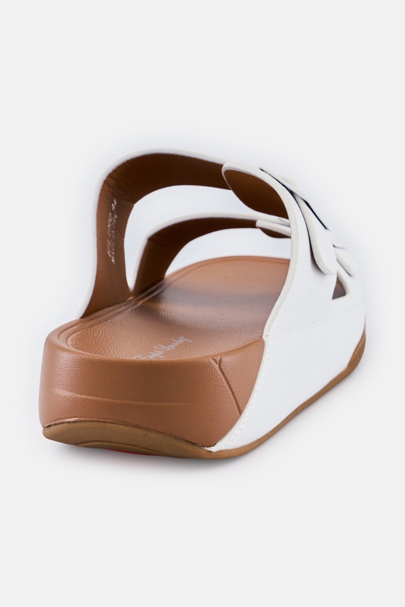 English Laundry Men Slip On Arabic Sandals, White - Image 3