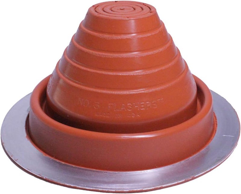 Flashers #3 Silicone High Temp Round Flexible Roof Jack Pipe Boot Metal Roofing Pipe Flashing (Pipe OD 1/4" to 5") - 100% Made in The USA - Image 1