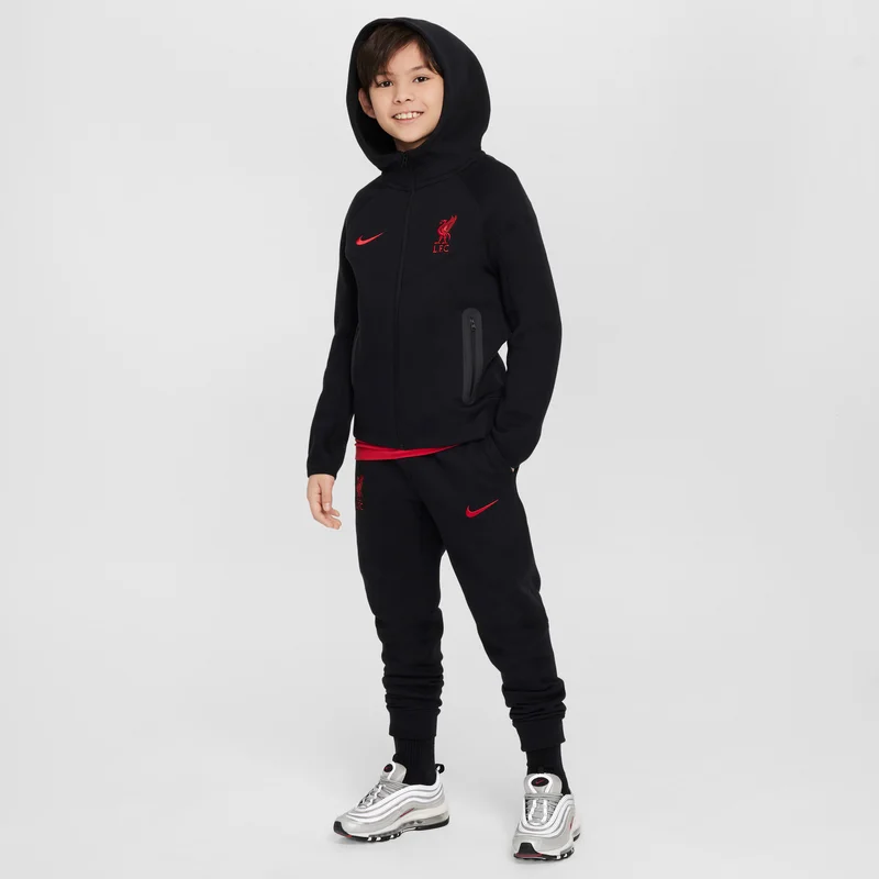 Nike Kids' Liverpool F.C. Tech Fleece Football Full-Zip Hoodie