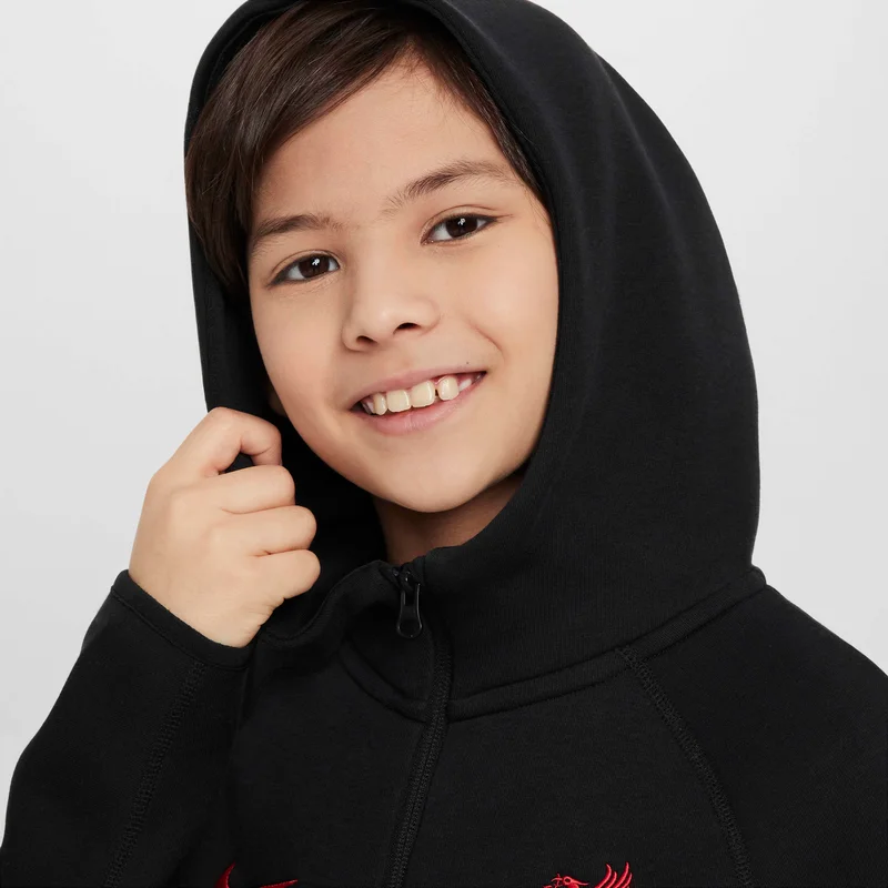 Nike Kids' Liverpool F.C. Tech Fleece Football Full-Zip Hoodie