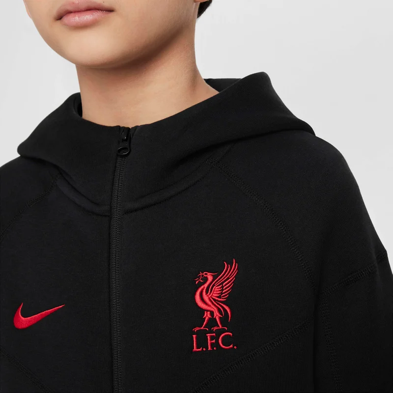 Nike Kids' Liverpool F.C. Tech Fleece Football Full-Zip Hoodie