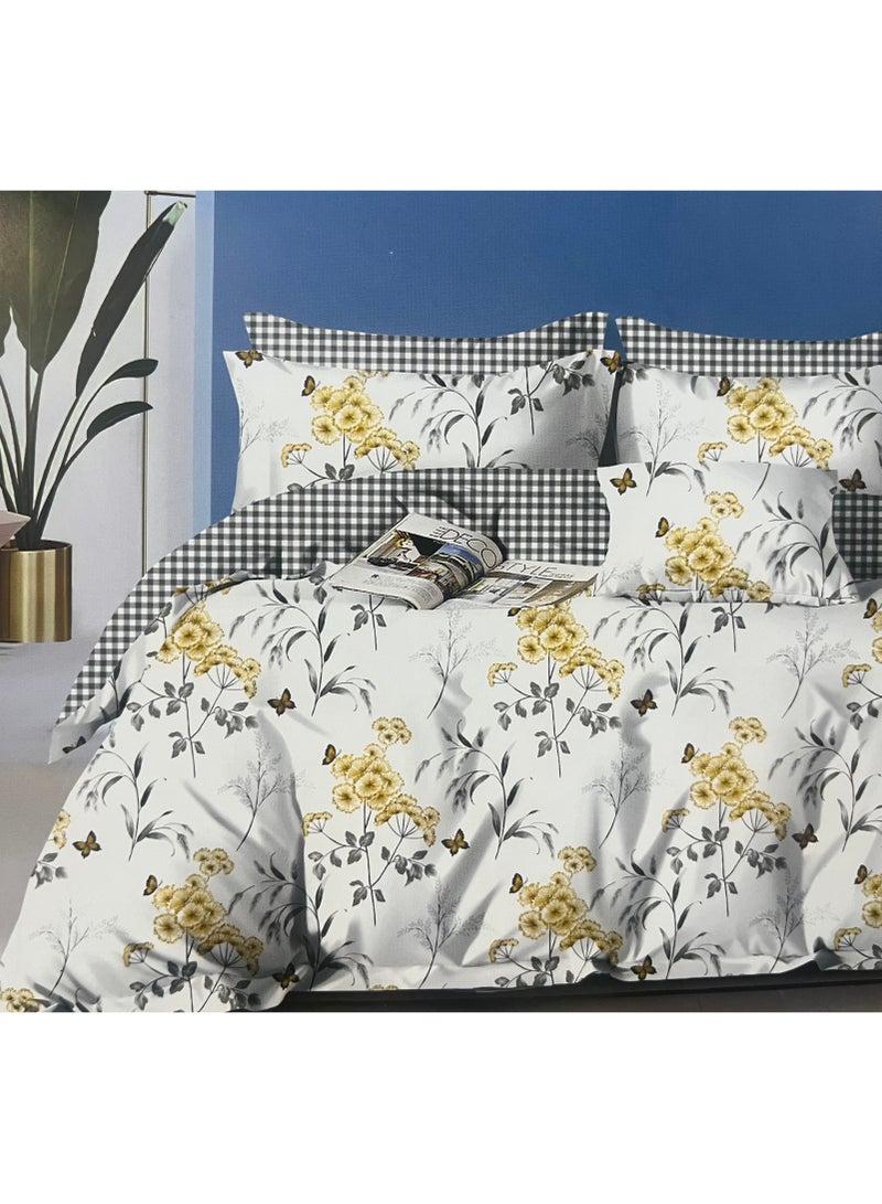 Cotton duvet cover set , king size ,6pcs set with duvet cover 220*240cm and fit sheet and 4pcs pillowcases - Image 5