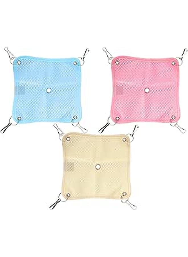 Small Animal Hanging Hammock Bed Set 16x15cm Breathable Mesh Summer Cage Accessories - Image 1