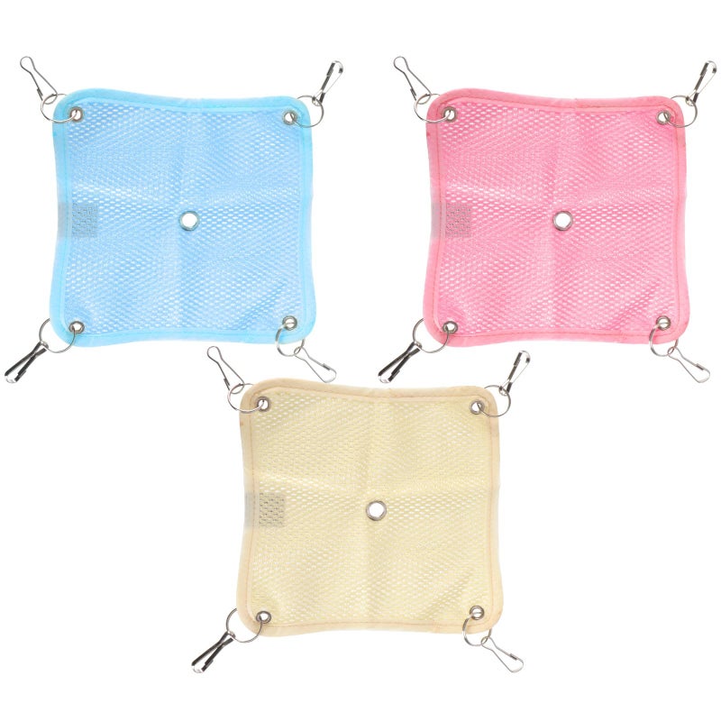 Small Animal Hanging Hammock Bed Set 16x15cm Breathable Mesh Summer Cage Accessories - Image 2