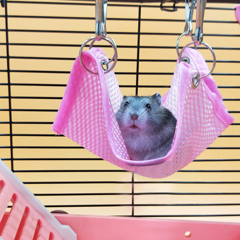 Small Animal Hanging Hammock Bed Set 16x15cm Breathable Mesh Summer Cage Accessories - Image 4