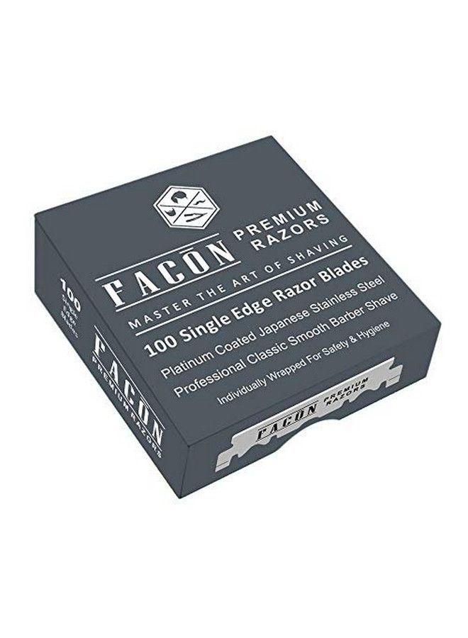 FACON 100 Facón Platinum Japanese Stainless Steel Single Edge Razor Blades For Professional Barber Straight Razor 200+ Shaves - Image 4
