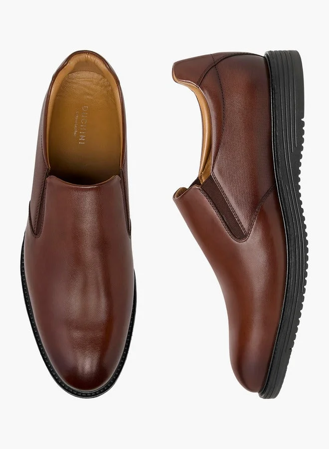 DUCHINI Men's Solid Slip-On Loafers