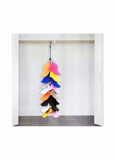 Excefore Closet Hanging Hat Rack, Holds Up To 16 Caps for Baseball Hats, Closet Door Baseball Hat Organizer Hat Storage  - Image 5