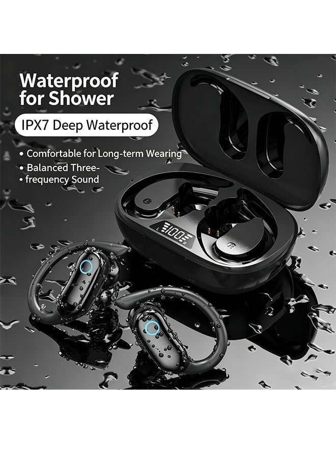 كاسا سماعات أذن رياضية لاسلكية مقاومة للماء بمعيار IPX7 بتصميم خطاف أذن وبلوتوث - Image 3