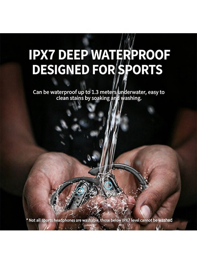 كاسا سماعات أذن رياضية لاسلكية مقاومة للماء بمعيار IPX7 بتصميم خطاف أذن وبلوتوث - Image 4