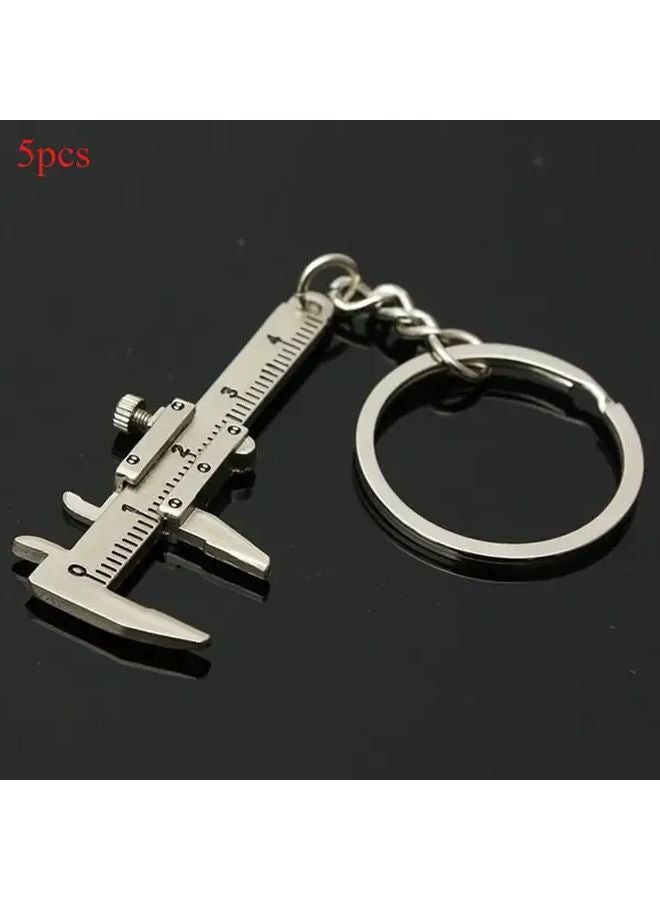 5pcs Mini Vernier Caliper Keychain 0 40mm Precision Metal Measuring Tool - Image 1