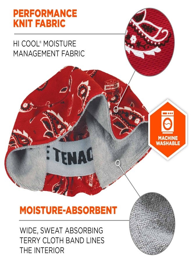 Ergodyne Chill Its 6630 Skull Cap, Lined with Terry Cloth Sweatband, Sweat Wicking, Red Western - Image 2