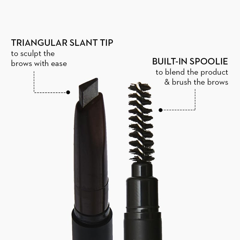 SUGAR Cosmetics Arch Arrival Brow Definer with Spoolie Lasts Upto 12hrs Pigmented Eyebrow Pencil Long Lasting & Natural Finish 3.5gm - 04 1 count (Pack of 1) Felix Onyx - Image 4