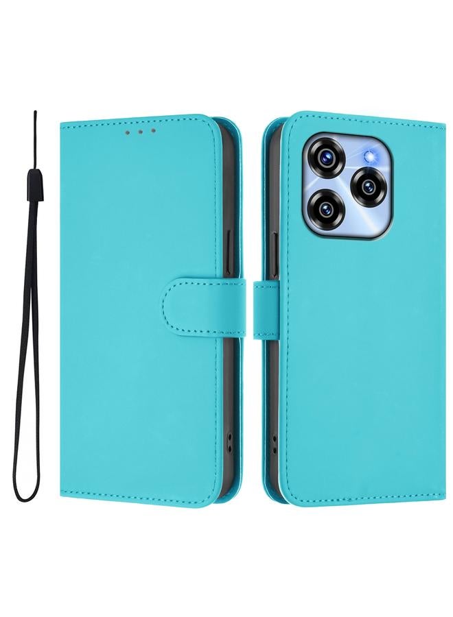 اس-توب جراب لهاتف Oukitel C50 مصنوع من الجلد بلون سادة مع حبل تعليق - Image 2