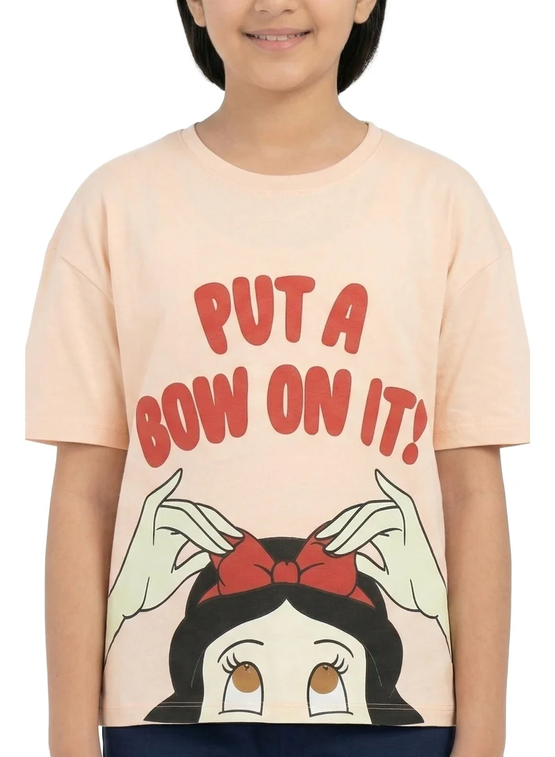 Disney  Teen Girls Snow White “Put a Bow On It!” Graphic Printed T-Shirt for Women | Best Price UAE