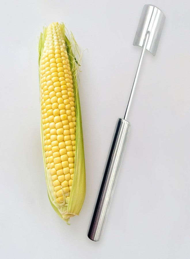 EYBDYB Corn Peeler for Corn on the Cob, Stainless Steel Corn on the Cob Stripper Tool, New Long Handle Corn Cutter to Cut Corn off the Cob, Corn Cob Peeler for Home Kitchen & Outdoor Dining - Image 4