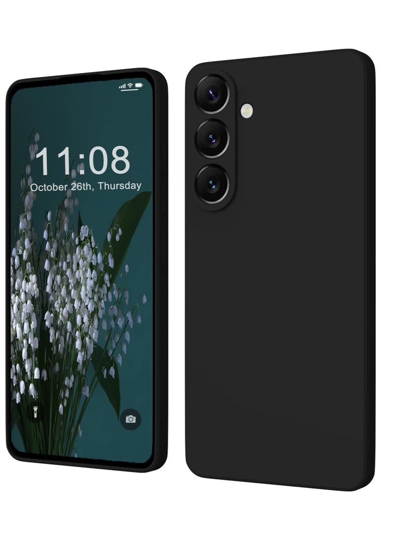 Generic - Samsung Galaxy S25 Soft Silicone Cover Shockproof Matte Finish Back Cover Inner Fabric Lining with Camera Protection Case for Galaxy S25 - Image 1
