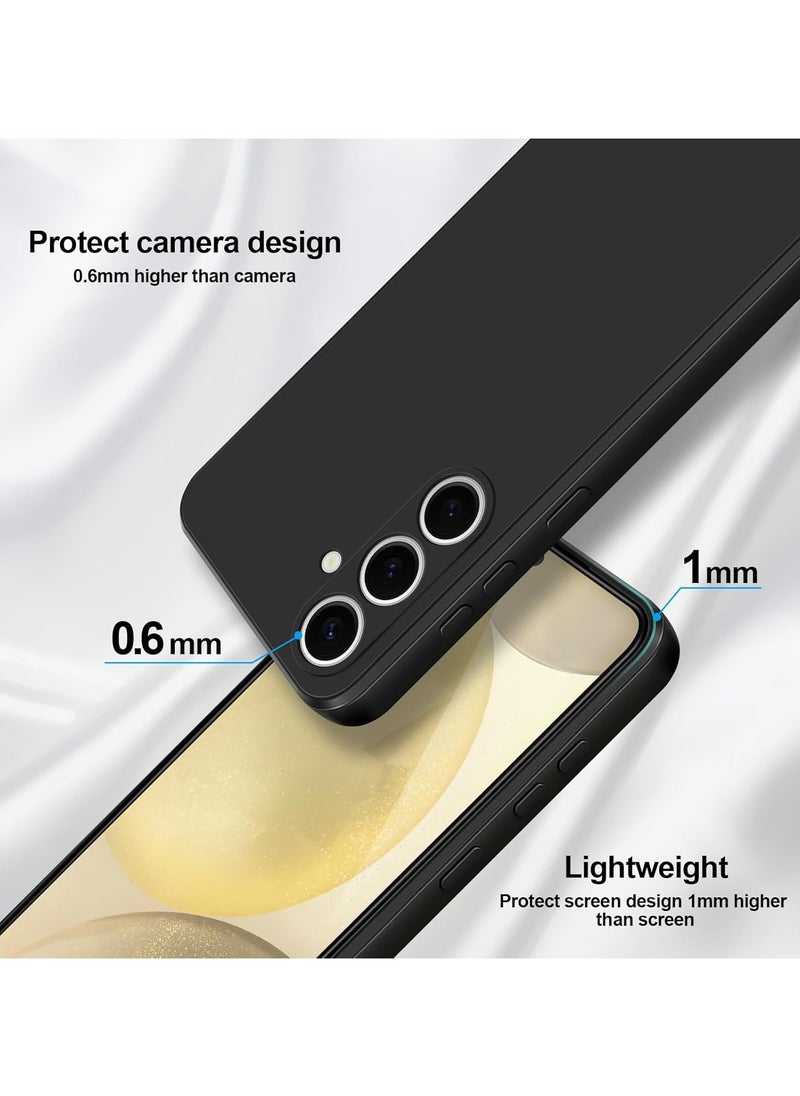 Generic - Samsung Galaxy S25 Soft Silicone Cover Shockproof Matte Finish Back Cover Inner Fabric Lining with Camera Protection Case for Galaxy S25 - Image 1