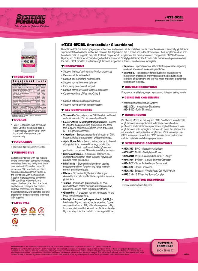 Systemic Formulas Systemic Formulas: #433- GCEL  - Image 2