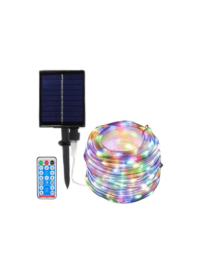 The Bros JZLIFE Solar Outdoor Garden Decorative Light, 65.6ft String Light, Waterproof LED, 200 Bulbs, 8 Modes, Remote Control, Colorful, 20m/65.6ft - Image 2