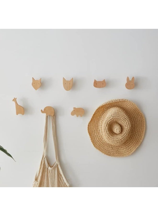 6pcs Wooden Animal Cabinet Knobs Decorative Wood Dresser Knobs with Screws Dresser Pulls Wood Marine Woodland Animals Knobs Furniture Knobs  - Image 3