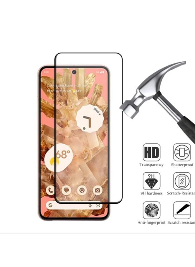 بيوينتي 2 In 1Tempered Glass and Camera Lens Protector for Google Pixel 9, HD Clear 9H Hardness 【Case Friendly】 Film Bubble Free - Image 2