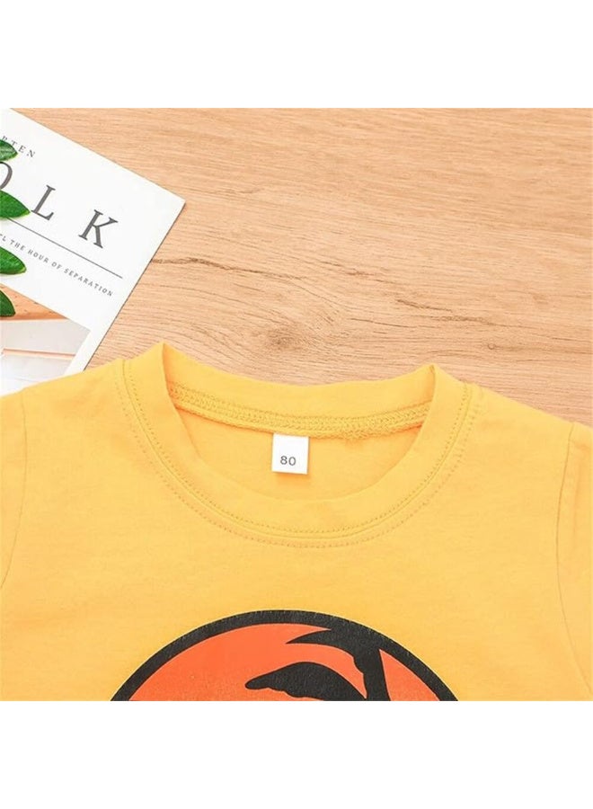 MiniMe Two-Piece Clothing Set for Boys | 6-9 Months | Yellow & Navy Blue | Cotton | Adorable Summer Clothing | Comfortable | Durable | Breathable Fabric | Bright & Colorful Designs | Machine Washable - Image 4