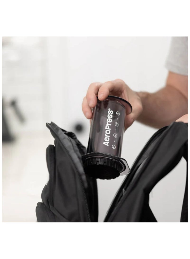 AeroPress Coffee Maker, 3-in-1 Brewing, Portable, Made in USA, Clear Black - 1-2 Cups - Image 4