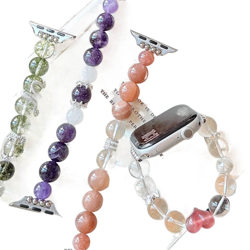 AD Pink Resin Bracelet Strap Smartwatch Band Compatible with Apple Watch Ultra with Adjustable Fit Replacement Strap for Daily Wear - Image 2