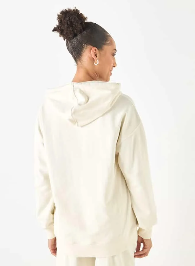 SP Characters Peanuts Print Hooded Sweatshirt with Long Sleeves