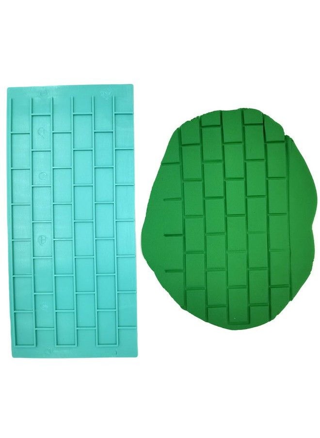 gobaker Gobaker Texture 2Piece Mold Set Tree Bark And Brick Wall Impression Moulds Gum Paste Impression Mat Fondant Cake Decorating Gobaker Supplies For Cupcake Wedding Cake Decoration(Blue)  - Image 5