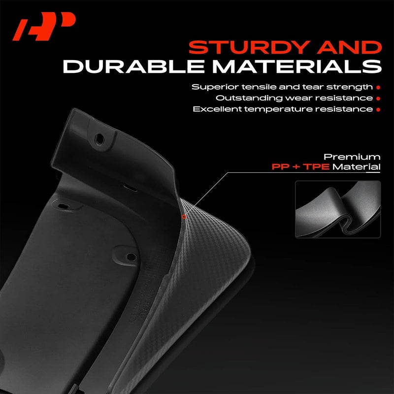 A-Premium Mud Flaps for Tesla Model Y Juniper 2025, No Drilling Required Mud Guards with Installation Kits, 4 Pack Front and Rear Vehicle Body Protection Accessories - Image 5