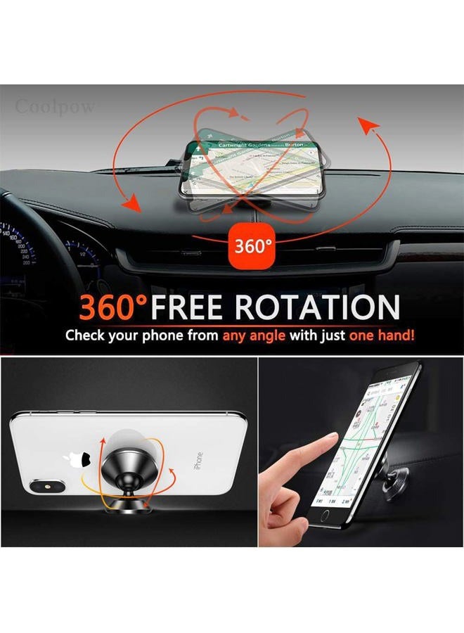 Coolpow [ 2 Pack ] Phone Magnet car Mount, [ Super Strong Magnets ] [ with 4 Metal Plate ] Phone Holder for car, [ 360° Rotation ] Universal Magnetic Mount for iPhone X / 8/7 / 6, Samsung LG Moto and More - Image 5