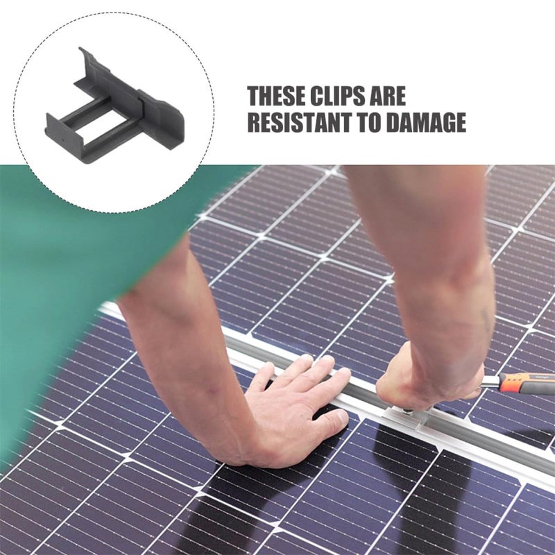 12 Pcs 40mm Solar Panel Water Guide Clips Drainage Clamps Mud Removal Accessories - Image 4