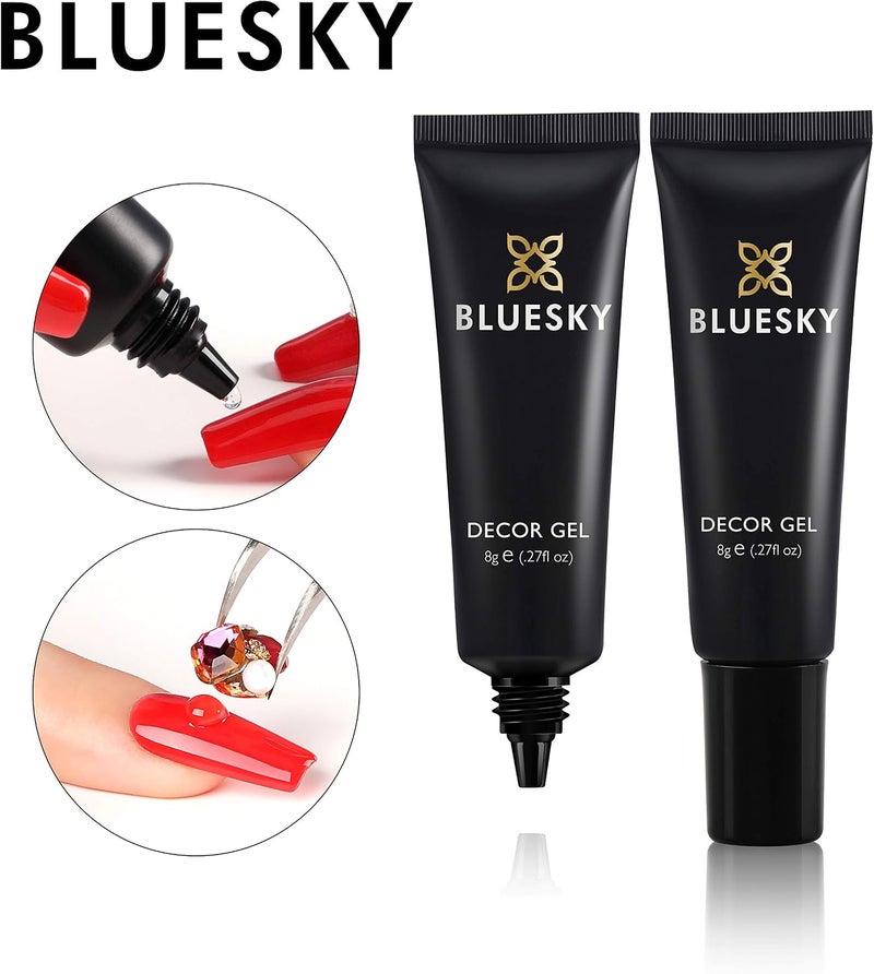 Bluesky Decor Gel Nail Art Glue for Gems, Rhinestones, Sequins, Flakes, Gel Polish, Strong Adhesive, Firm Hold, Long Lasting, Nail Art Accessories, Clear, 8g - Image 1