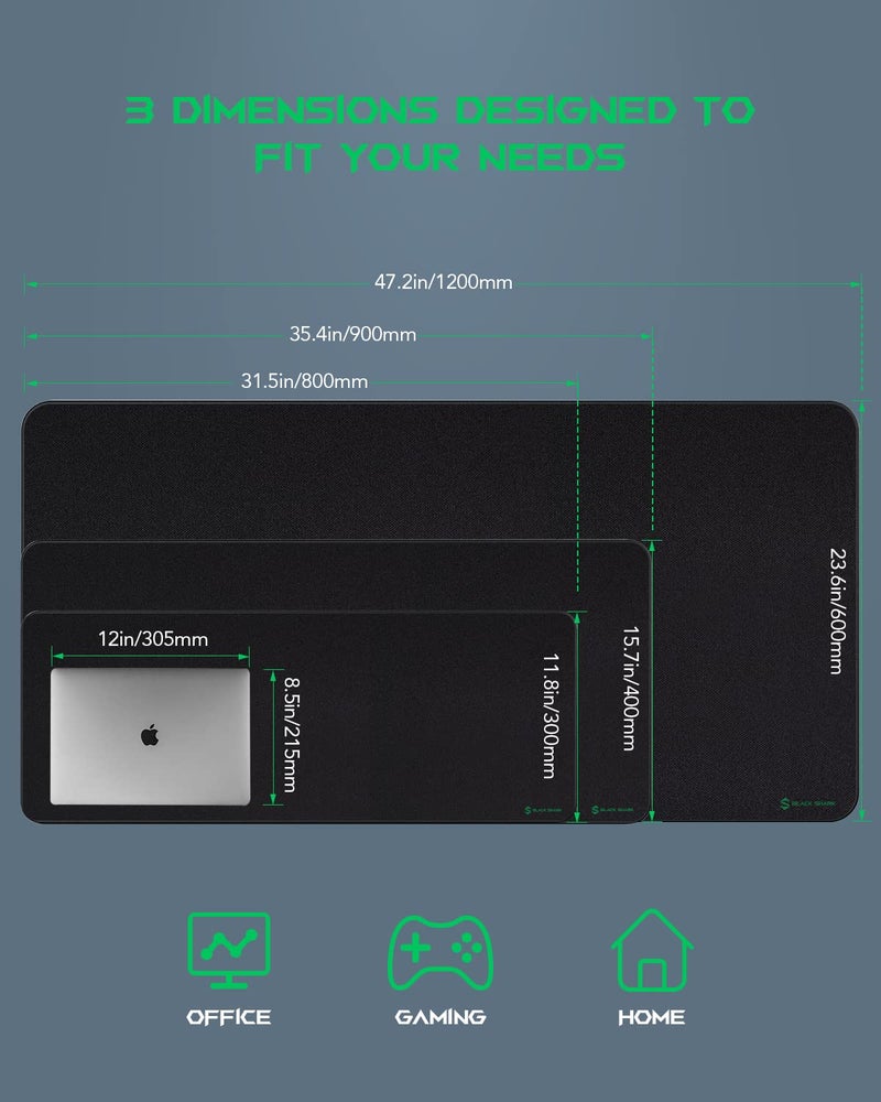 Black Shark Gaming Mouse Pad Desk Mat (35.4" Ã— 15.8" Ã— 0.15") Thick Extended Mousepad Non-Slip Spill-Resistant Mousepad with Special-Textured Surface, Anti-Fray Stitched Edges Desk Pad Manta P3 - Image 3