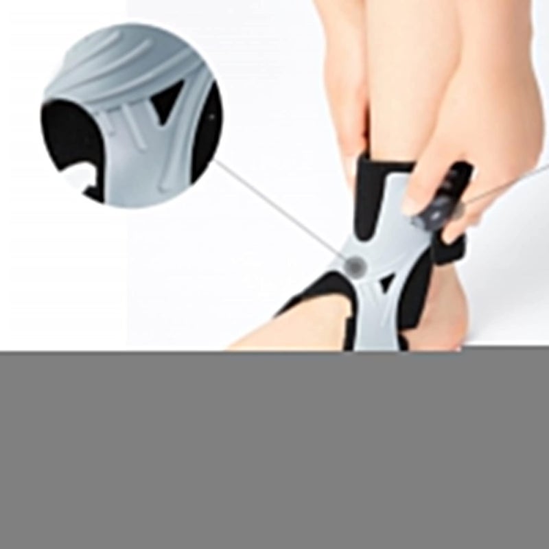 Foot Drop Brace XL Grey Adjustable Rotating Buckle - Gait Correction Ankle-Foot Orthosis for Hemiplegia Recovery Daily Home On-the-Go Use - Image 4