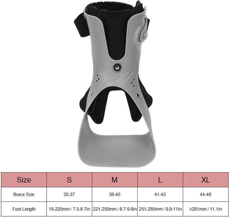 Foot Drop Brace XL Grey Adjustable Rotating Buckle - Gait Correction Ankle-Foot Orthosis for Hemiplegia Recovery Daily Home On-the-Go Use - Image 5