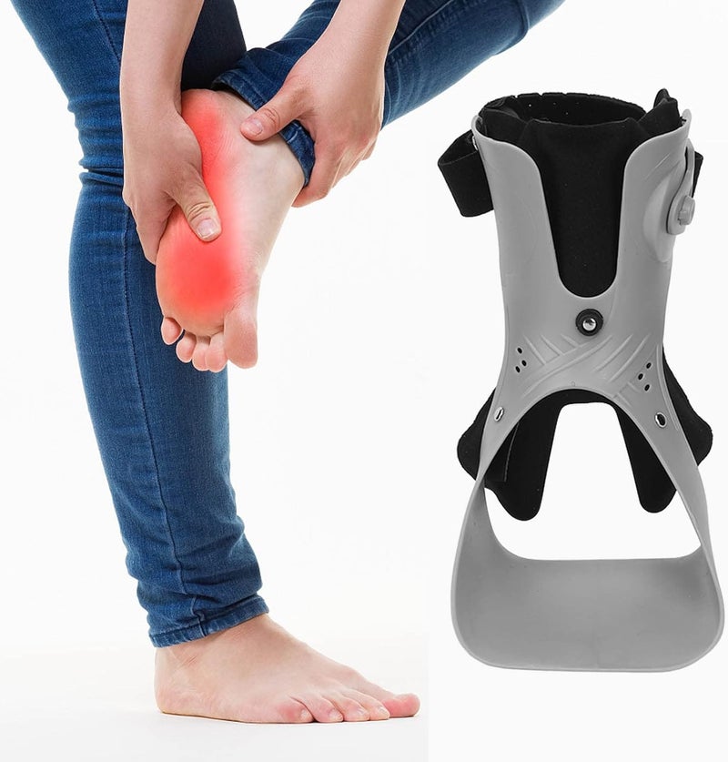 Foot Drop Brace XL Grey Adjustable Rotating Buckle - Gait Correction Ankle-Foot Orthosis for Hemiplegia Recovery Daily Home On-the-Go Use - Image 3