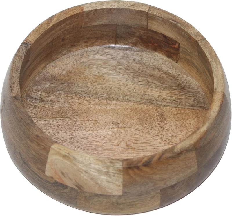 Transpac Transpac Transpac Wood 10 in Brown Everyday Mango Salad Bowl Brown  - Image 1