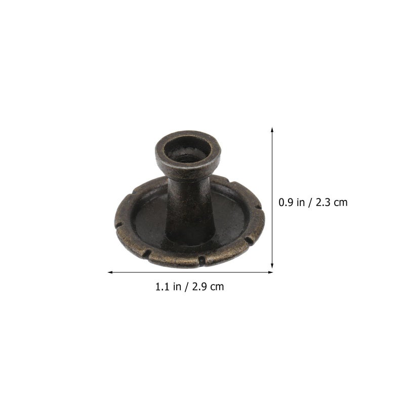 Solid Bronze Cabinet Handles 6 Pack Embossed Drawer Pulls For Furniture Single Hole Hardware - Image 3
