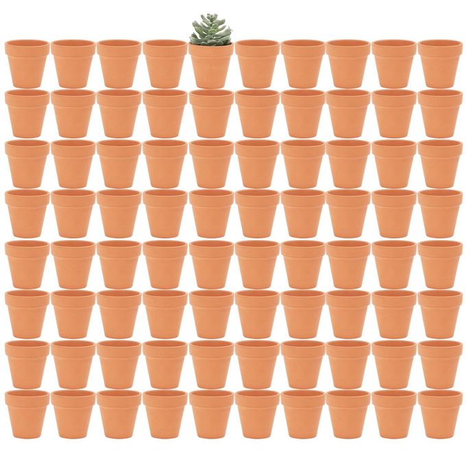 Yishang 2 inch Small Terracotta Pots with Drainage HolesMini Clay Ceramic Pottery PlanterCactus Flower Nursery Terra Cotta Pots for IndoorOutdoor Succulent Plants Crafts Wedding Favor80 Pack