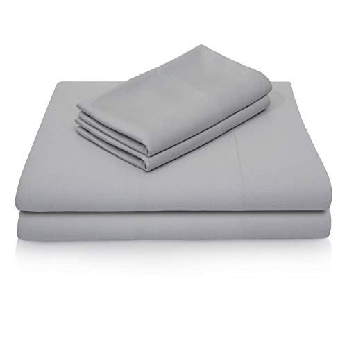 MALOUF 100% Rayon from Bamboo Sheet Set, King, Ash - Image 1
