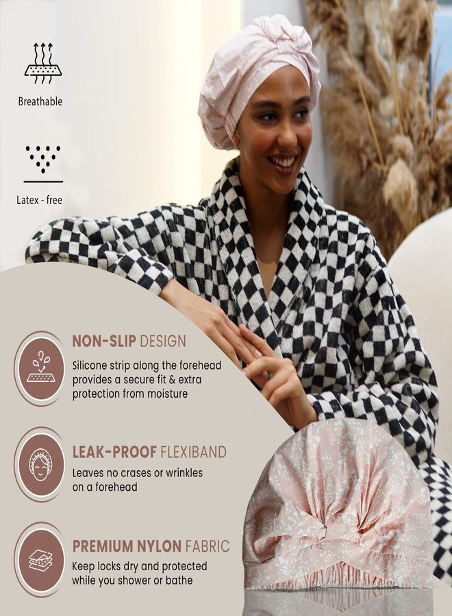 SMPL objects Reusable Shower Cap for Women Reusable Waterproof - Leakproof, Nonslip Hair Cap for Shower Flexiband - Soft, Breathable, Durable Mother’s Day Shower Caps by SMPL OBJECTS - Image 2