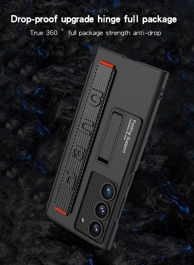 GROIC جراب متوافق مع هاتف Samsung Galaxy S23 Plus مقاس 6.6 بوصة مع حامل حزام معصم من البولي يوريثان، جراب حامل واقٍ لعدسة الكاميرا، جراب واقٍ رفيع صلب مقاوم للصدمات، جراب واقٍ من السقوط العسكري - Image 5